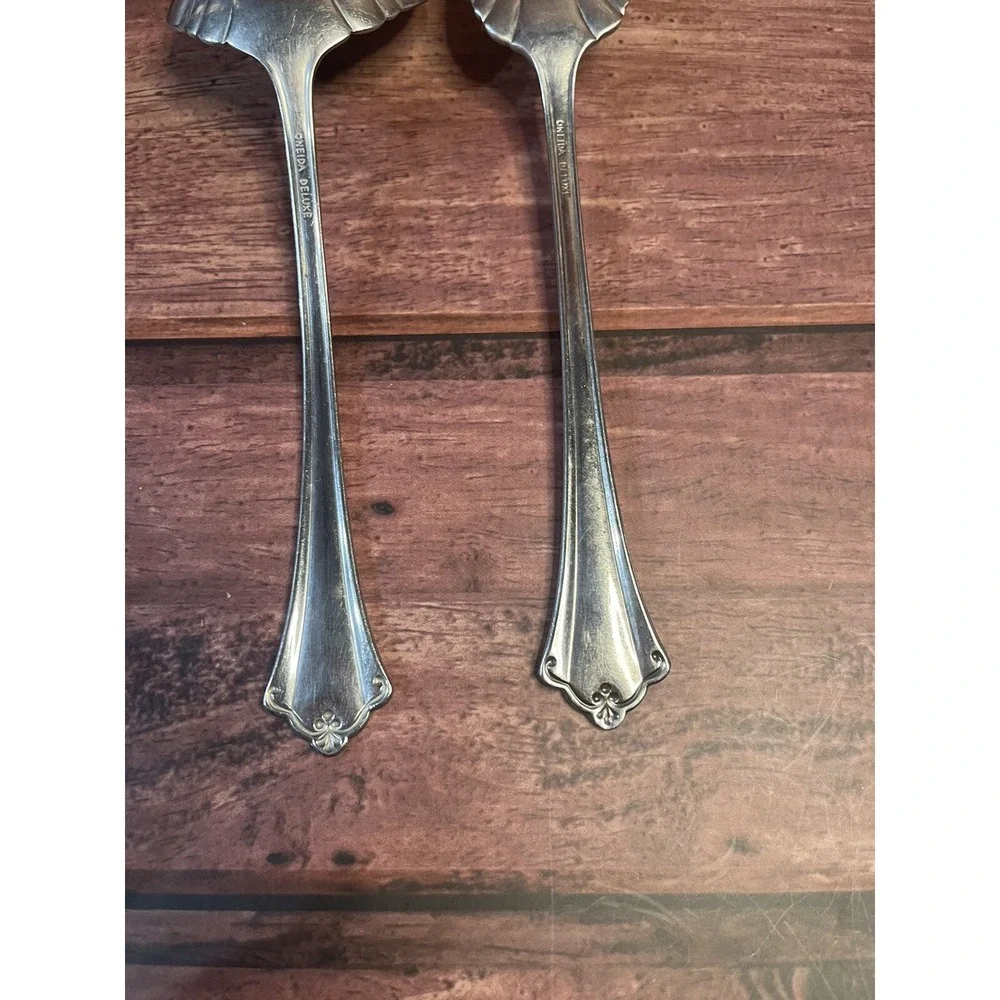 Vintage Oneida Deluxe Stainless Meat Fork and Gravy Ladle